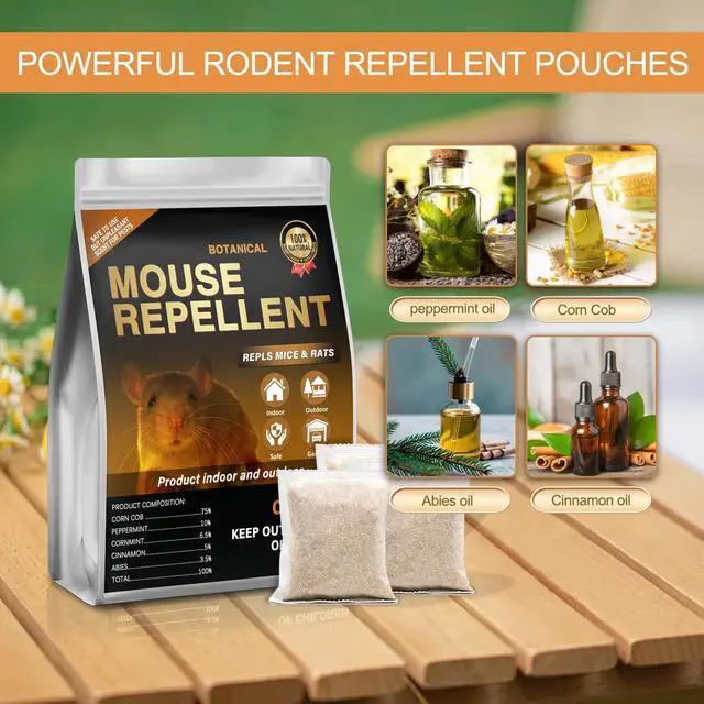 Alt view image 5 of 7 - Mouse Repellent Pouches,24 Pack Rodent Repellent,Indoor Use Mice Deterrent