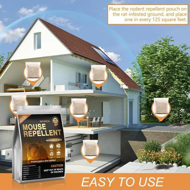 Alt view image 6 of 7 - Mouse Repellent Pouches,24 Pack Rodent Repellent,Indoor Use Mice Deterrent