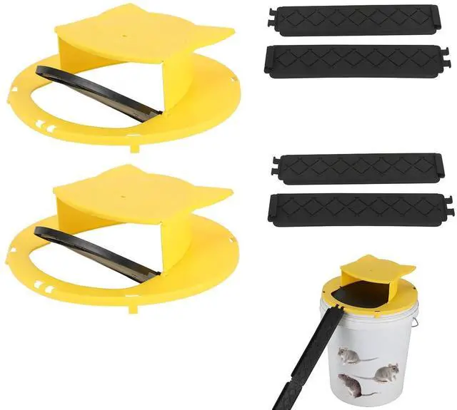 Main image of Mouse Bucket Trap for 5 Gallon Bucket, Auto Reset Bucket Lid Mouse Trap, Reusable Rodent Catching Solution for Garage Basement Warehouse Indoor Outdoor(2PACK)