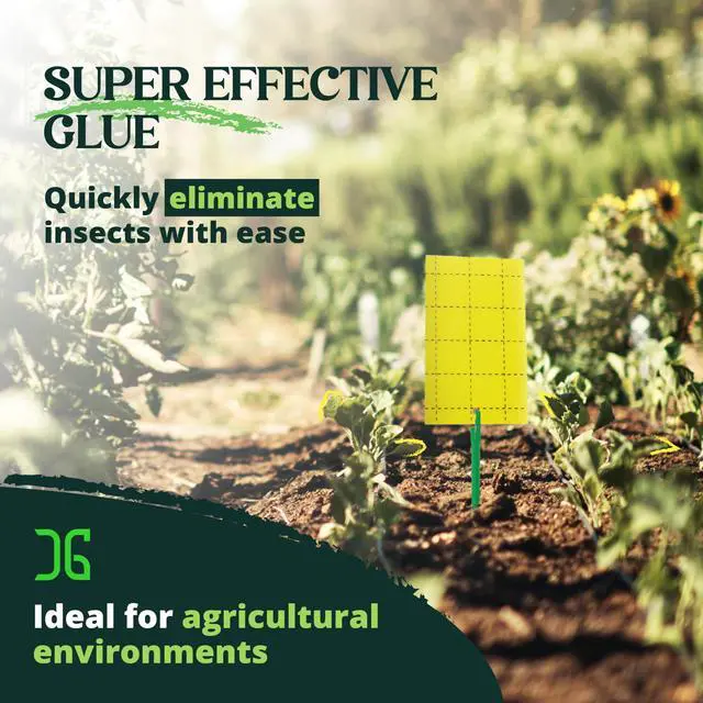Alt view image 3 of 7 - Yellow Regular Double Sided Sticky Traps 36PK, Adhesive Bug & Fruit Fly Trap, Pest Control for Home, Farm, Garden, Hydroponics & Greenhouse, Protect Live Plants Indoor & Outdoor