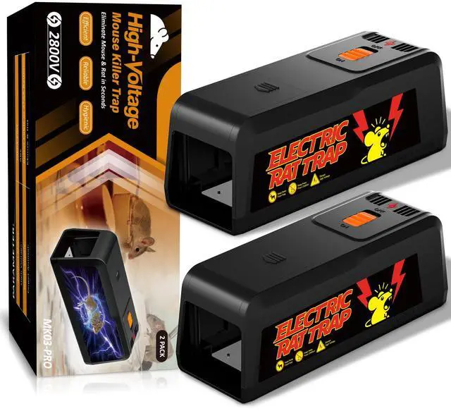 Main image of Electric Rat & Mouse Trap, 2800V Reusable Indoor Rodent Trap, 1 Pack