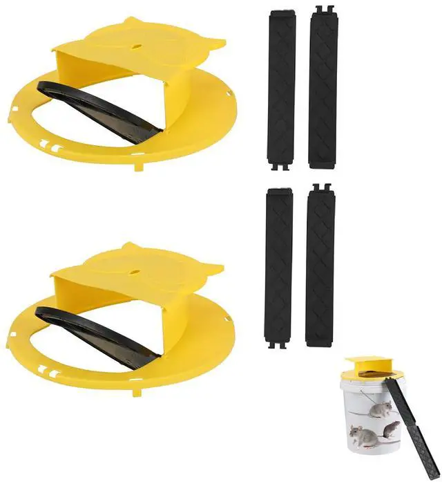 Main image of Mouse Bucket Trap, Auto-Reset Bucket Lid Mouse Trap, 5-Gallon Compatible, Efficient for Mouse Rat Control Indoor and Outdoor(2Packs)