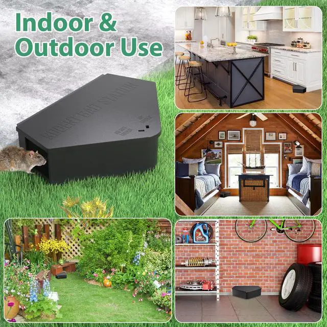 Alt view image 6 of 7 - Rat Station Box with Keys, Rodent Station Keeps Rats Away, Keeps Children and Pets Safe, Key Unlocking, Reusable & Long-Lasting, Indoor & Outdoor