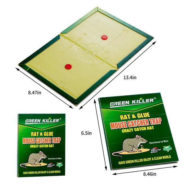 Alt view image 2 of 6 - 10-Pack Large Mouse Glue Traps with Enhanced Stickiness, Rat Snake Sticky Pad Board for House Indoor Outdoor, Easy to Set, Extra Large