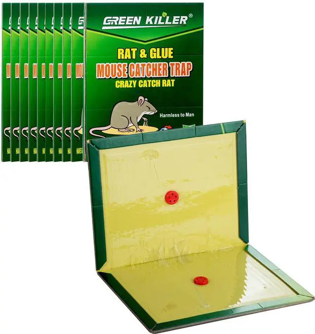 Main image of 10-Pack Large Mouse Glue Traps with Enhanced Stickiness, Rat Snake Sticky Pad Board for House Indoor Outdoor, Easy to Set, Extra Large