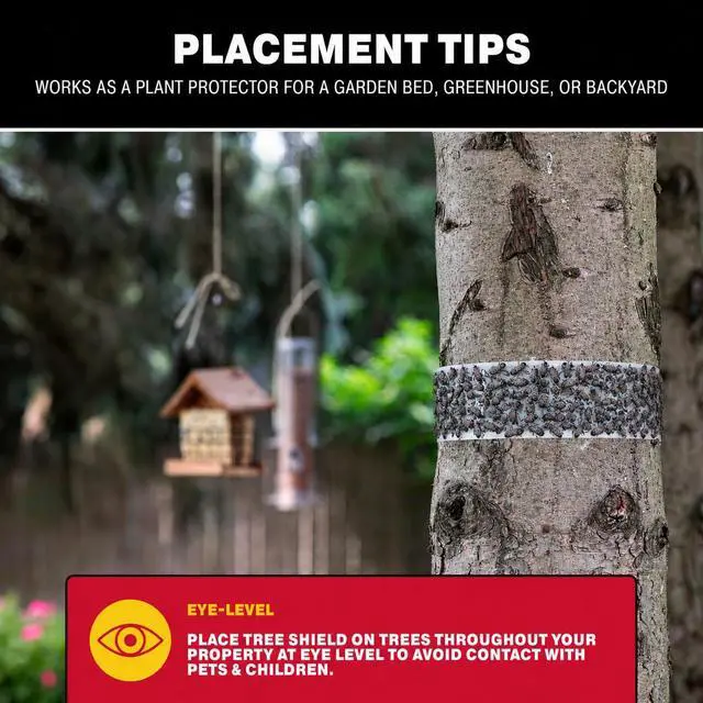 Alt view image 7 of 7 - Tree Shield Lantern Fly & Ant Traps Insect Barrier, 4 Rolls 30ft Each, Outdoor Adhesive Crawling Insect Trap to Protect Trees, Fruit & Plants, Pest Control Lawn & Garden
