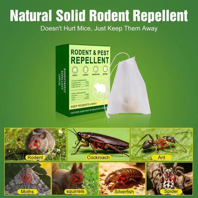 Alt view image 3 of 7 - 20 PCS Mouse Repellent Balls, Peppermint Oil Pest Control Repeller for Rodent Rat Roach Ant Squirrel Indoor & Outdoor, Natural Mice Deterrent Pet & Family Safe Alternative to Traps Mothballs & Poison