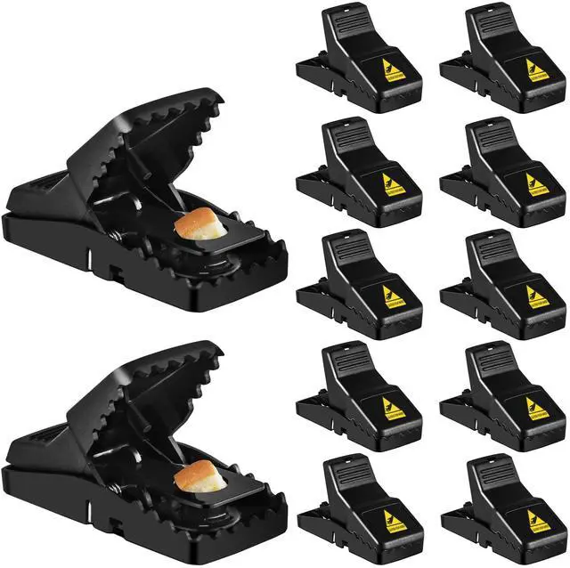 Main image of Mouse Trap, 12 Pack Mouse-Traps-Indoor-for-Home Quick Effective Sanitary Safe Mouse Catcher for Family and Pet