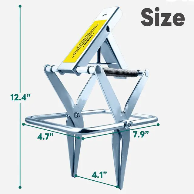 Alt view image 3 of 7 - 2 Pack Mole Traps,Galvanized Steel Scissor Trap,Reusable Mole Trap Killer,Easy Set Trap for Lawns