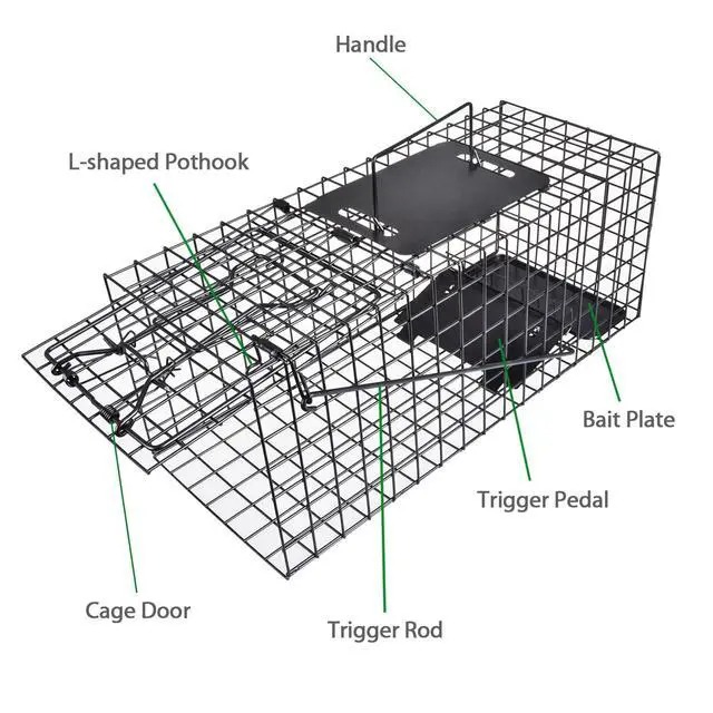 Alt view image 6 of 6 - Live Squirrel Trap Heavy Duty Humane Animal Cage Trap (No Assembly Required)