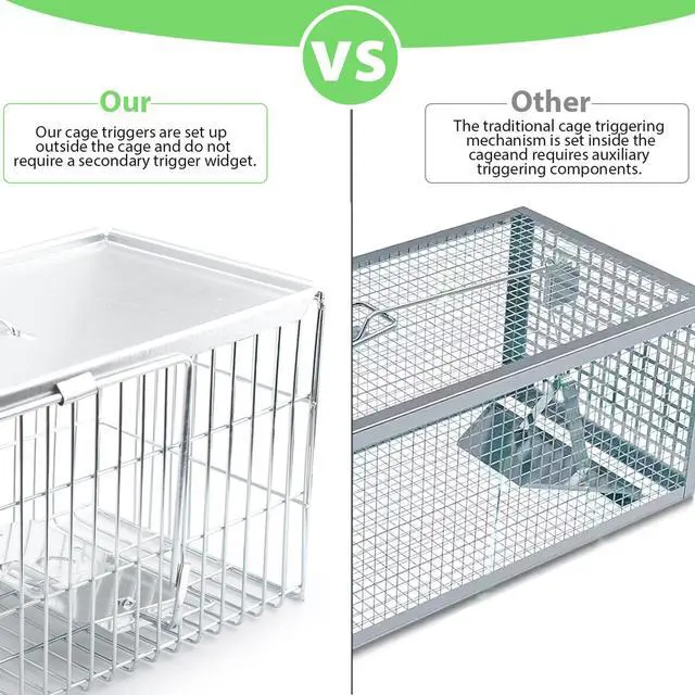 Alt view image 3 of 7 - Heavy Duty Squirrel Trap Chipmunk Trap Rat Trap and Other Similar-Size Rodents - 16.3 x 6 x 6.7