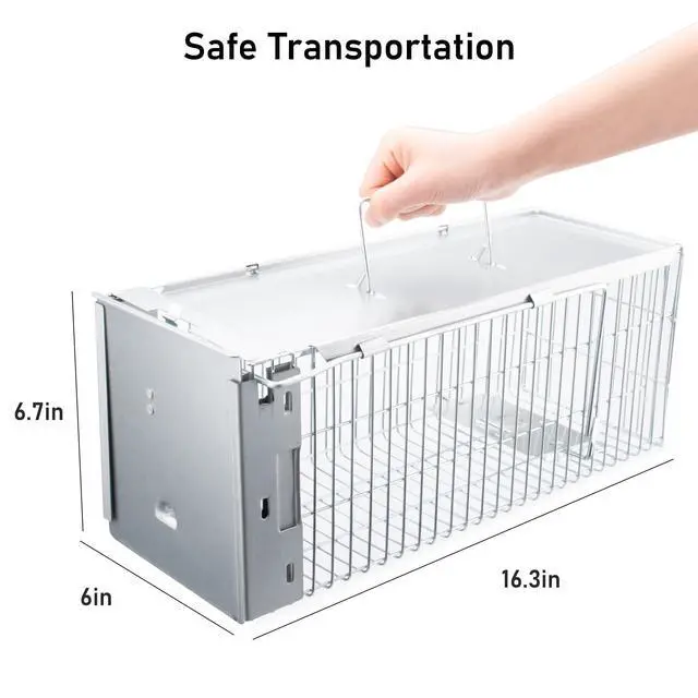 Alt view image 7 of 7 - Heavy Duty Squirrel Trap Chipmunk Trap Rat Trap and Other Similar-Size Rodents - 16.3 x 6 x 6.7