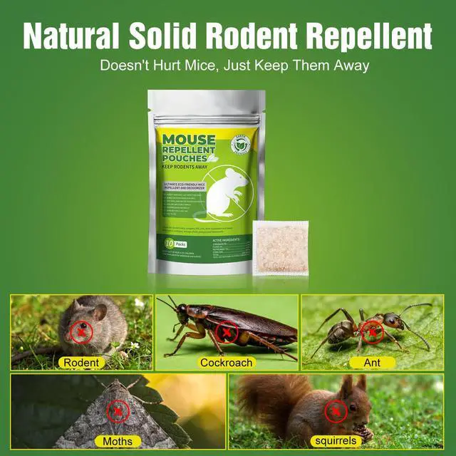 Alt view image 3 of 7 - Peppermint Oil Mice Repellent Rodent Repeller, Natural Pest Control for Rats Squirrels Insects, Indoor Outdoor Mouse Deterrent, Pet & Family Safe Alternative to Traps & Poison
