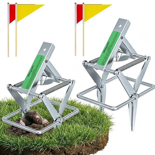Main image of 2 Pack Mole Traps that Kill Best, Vole Traps Outdoor Use Scissor for Lawns