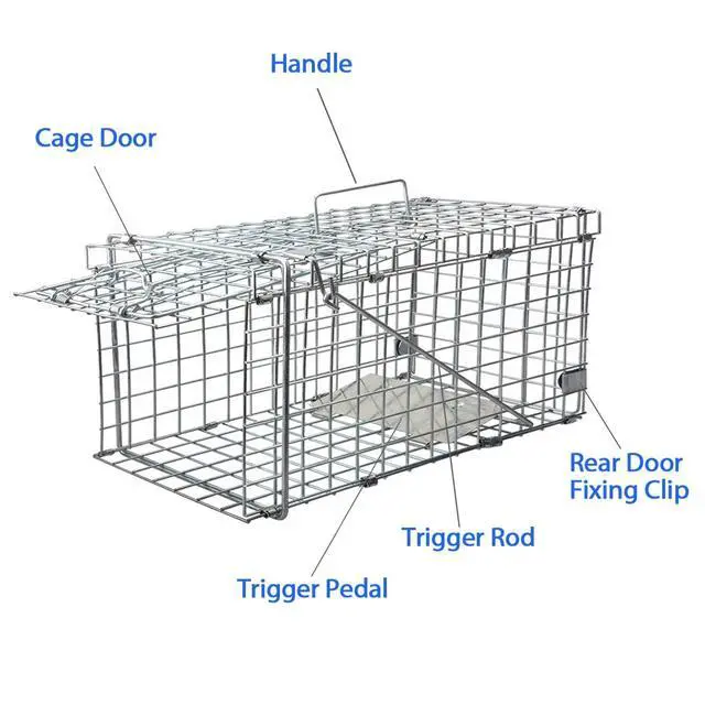 Alt view image 2 of 6 - Squirrel Trap Foldable Heavy Duty Humane Live Animal Cage Trap (Not for Mouse)