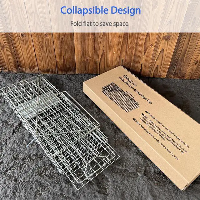 Alt view image 5 of 6 - Squirrel Trap Foldable Heavy Duty Humane Live Animal Cage Trap (Not for Mouse)