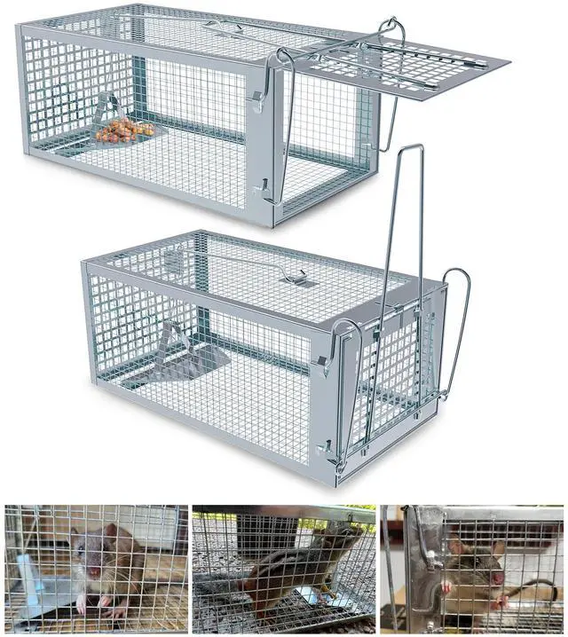 Main image of 2 Packs Humane Rat Mouse Trap Outdoor Live Animal Cage Indoor & Outdoor