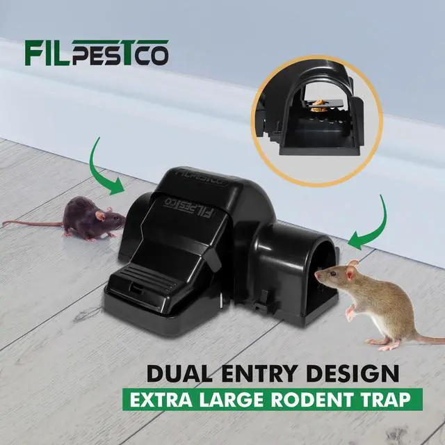 Alt view image 4 of 6 - Large Rats Traps, Mouse Traps, Tunnel Snap Trap, 4 Count