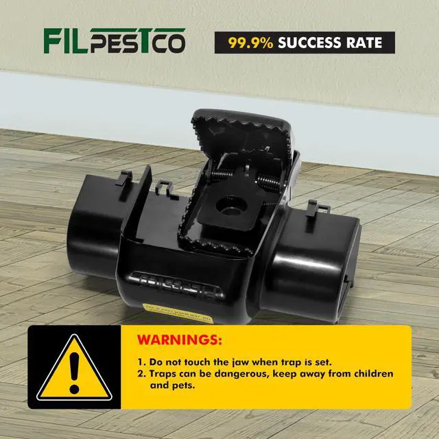 Alt view image 6 of 6 - Large Rats Traps, Mouse Traps, Tunnel Snap Trap, 4 Count
