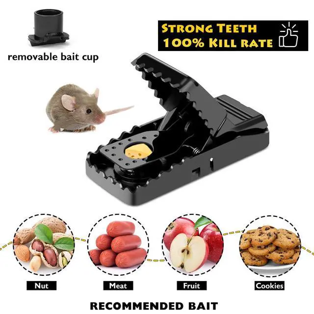 Alt view image 5 of 6 - Mouse Trap, Mouse Traps That Work Small Mice Trap Outdoor Indoor Best Snap Traps for Mouse/Mice Safe and Reusable 6 Pack Quick Kill Mice Traps