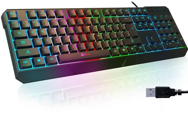 Main image of USB RGB Gaming Keyboard, Wired PC Computer Keyboard, Membrane, Waterproof Durable, 2 ms Response, PS4/PS5 & Mac Compatible