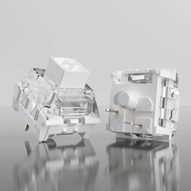 Alt view image 2 of 5 - Kailh Box White Pro Switches for mx Mechanical Keyboard,3-Pin Thick Clicky/Firm Response/Gaming/RGB/Crisp Sound Switches(Box White Pro 36pcs)