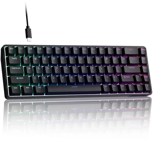 Main image of Hall Effect Magnetic Mechanical Gaming Keyboard, 8K Hz, Web Driver No App, Rapid Trigger, Adjustable Actuation, RGB Balcklit, Wired Keyboard for PC Laptop Gamer, Black