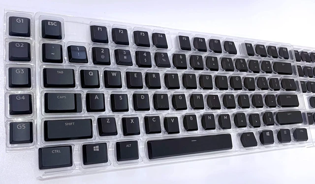 Alt view image 4 of 6 - forG915 complete set of 109 keycaps to replace Logitech G915/G913/G815/G813 TKL RGB mechanical gaming keyboard (black 109 keys) (G915 full set of keycaps (black))