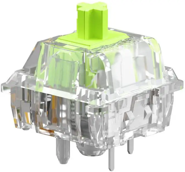 Main image of Gaming - Raptor Clicky Switches for Mechanical Keyboards for Gaming: 36 PCS, 5-pin, Transparent for MAX RGB, Pre-Lubed, Compatible with MX Keycaps, Premium Click Bar for Thocky Sound