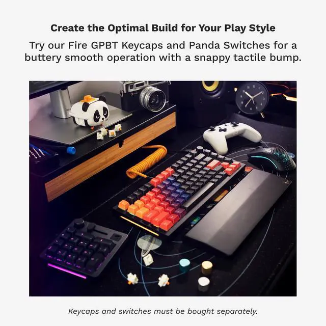 Alt view image 2 of 7 - Gaming GMMK PRO 75% Barebones Black (Frame Only) - Modular Mechanical Gaming Keyboard, TKL Size (75%), 3.3lb Frame, RGB, Fully Customisable, 5-Pin Switch Support