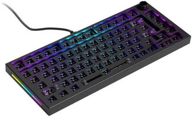 Main image of Gaming GMMK PRO 75% Barebones Black (Frame Only) - Modular Mechanical Gaming Keyboard, TKL Size (75%), 3.3lb Frame, RGB, Fully Customisable, 5-Pin Switch Support