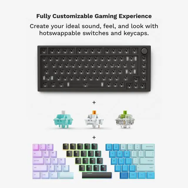 Alt view image 5 of 7 - Gaming GMMK PRO 75% Barebones Black (Frame Only) - Modular Mechanical Gaming Keyboard, TKL Size (75%), 3.3lb Frame, RGB, Fully Customisable, 5-Pin Switch Support