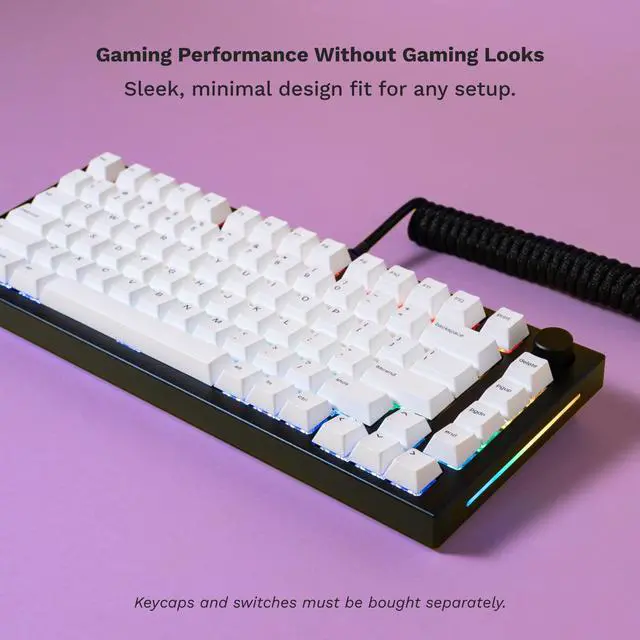 Alt view image 6 of 7 - Gaming GMMK PRO 75% Barebones Black (Frame Only) - Modular Mechanical Gaming Keyboard, TKL Size (75%), 3.3lb Frame, RGB, Fully Customisable, 5-Pin Switch Support