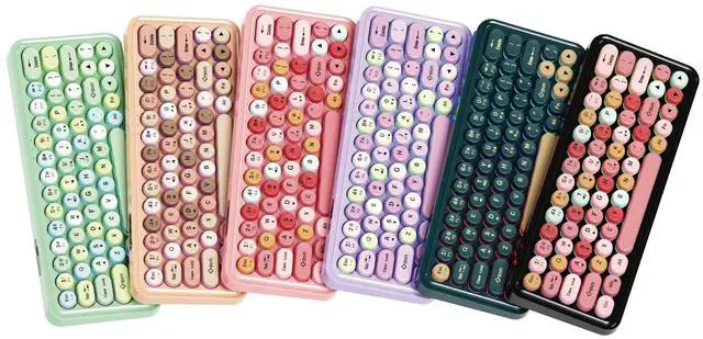 Alt view image 7 of 7 - Wired RGB Creamy Typewriter Keyboard. 65 Percent Retro LED Membrance Gaming Keyboard. Small Ergonomic Optical Teclado with ABS Backlit Unreplaceable Round Keycaps. for Laptop and Office PC. (Green)