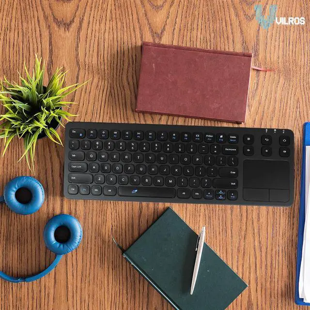 Alt view image 7 of 7 - Wireless & Wired Touch Keyboard with Built-in Touchpad- USB Wired + 2.4G Wireless Keyboard Compatible with Raspberry Pi