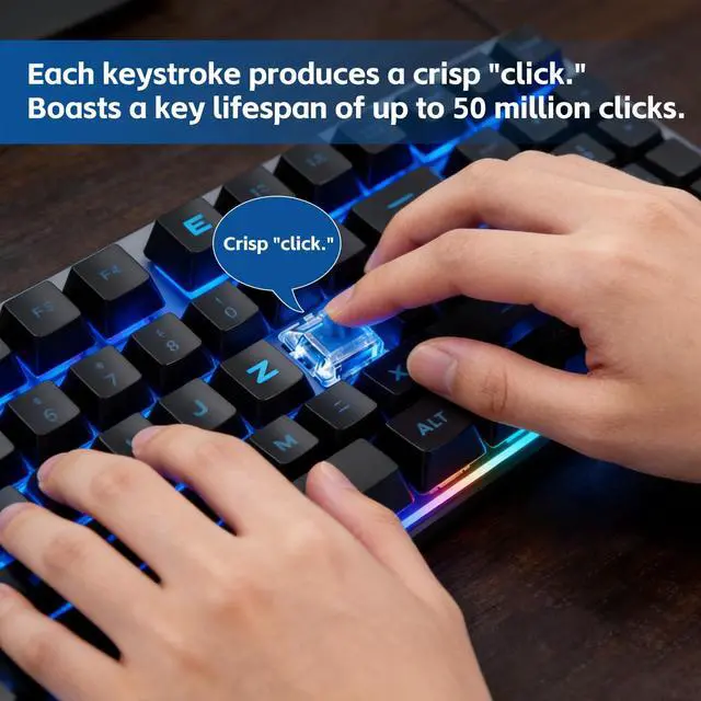 Alt view image 5 of 7 - Keyboard Switches, 3 Pin Dustproof Mechanical Keyboard Switches, Clicky, Accurate Typing, Keyboard Clicker for Gaming, Typing, DIY Custom Keyboards & Clickers for 3D Prints (Blue)
