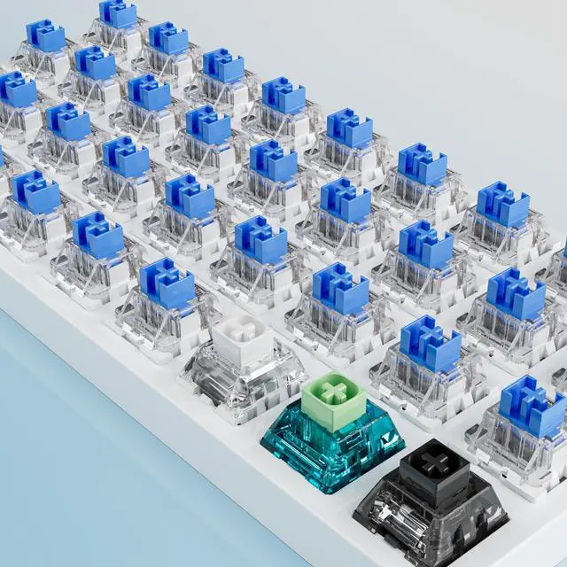 Alt view image 6 of 7 - Outemu 108Pcs Keyboard Clickers for 3D Prints,Clicky Blue Keyboard Switches