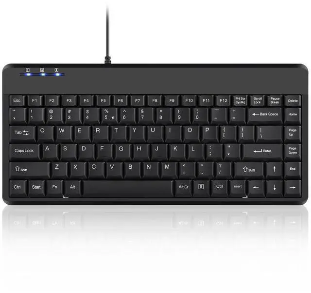 Main image of Wired USB Mini Keyboard, Black, US English Layout