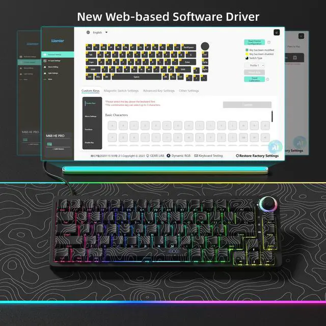 Alt view image 4 of 7 - Percent Keyboard Rapid Trigger Gaming Keyboard RGB