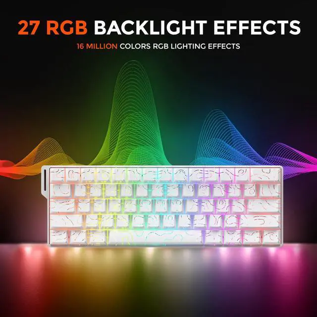 Alt view image 5 of 7 - Hall Effect Gaming Keyboard with Magnetic Switch, SOCD, 0.01mm Actuation Adjustable Rapid Trigger,8000 Hz Polling, Topographic PBT Keycaps, Hot-swap, RGB Backlit