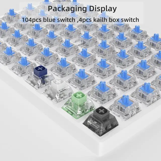 Alt view image 5 of 7 - Zhouwang 108pcs Clickers for 3D Prints Blue Clicky Keyboard Switches