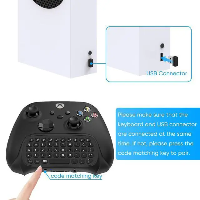 Alt view image 7 of 7 - Keyboard for Xbox Series X/S, One/One X/S, Elite One/2 Controller