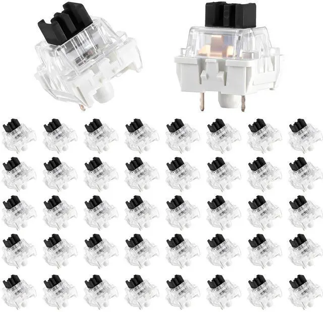 Main image of Keyboard Switches, 50 Pcs 3 PIN Black Keyboard Clicker Replacement Dustproof Keyboards Switch for Most Gaming Keyboards