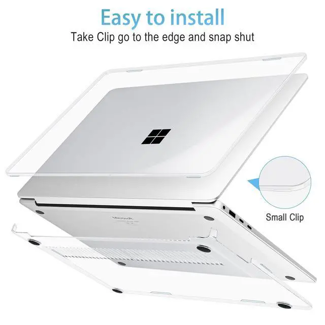 Alt view image 7 of 7 - Clear Case for 13.8" Microsoft Surface Laptop 8 2026 Fits Surface Laptop 13.8 Inch 7 2024 Cover (Model: 2036),Keyboard Cover +Screen Protector +Dust Plugs, Crystal Clear