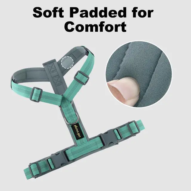 Alt view image 3 of 7 - No Pull Dog Harness, Adjustable Nylon Harness with Soft Padding