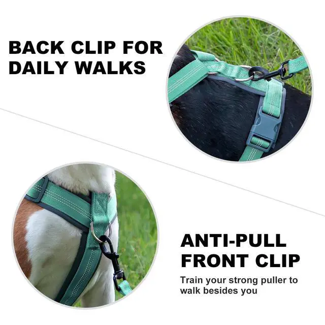 Alt view image 4 of 7 - No Pull Dog Harness, Adjustable Nylon Harness with Soft Padding