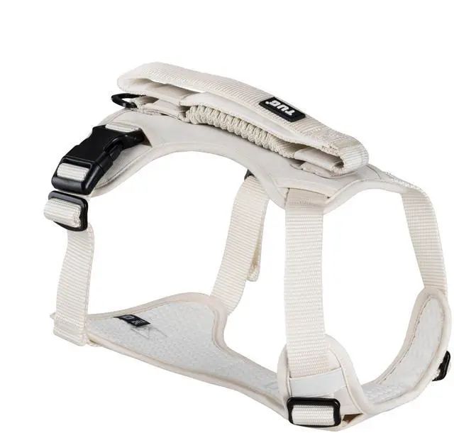 Main image of Grab Dog Harness with Built-in Magnetic Traffic Leash (Large/Cream)