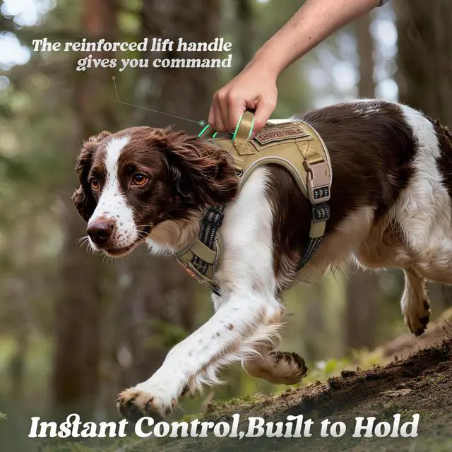 Alt view image 5 of 7 - Tactical Dog Harness for Large Dogs, No Pull Service Pet Vest