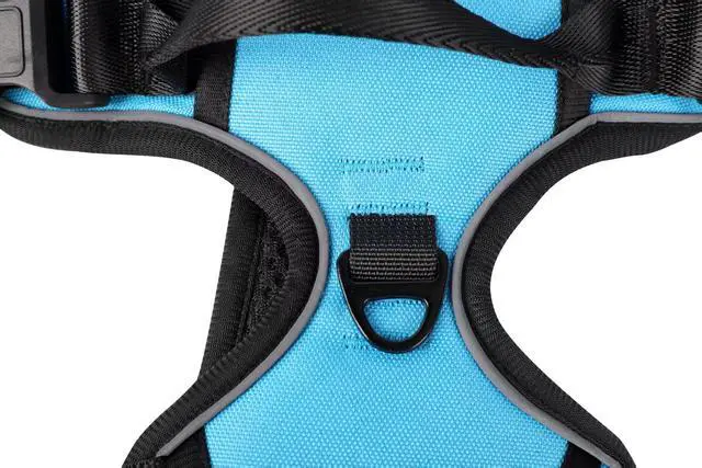 Alt view image 5 of 5 - Blue No-Pull Dog Harness with 2 Leash ClipsSoft Padded Vest for Large Dog, Adjustable Reflective Dog Vest Easy to Put on and Take Off, (Neck: 17"~24", Chest: 24"~32",Blue L)