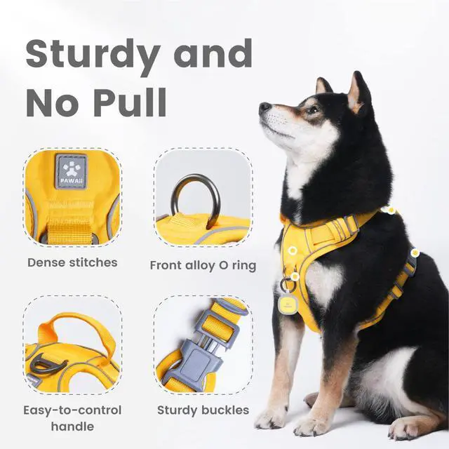 Alt view image 2 of 7 - No Pull Dog Harness with Pet ID Tag, Reflective Vest
